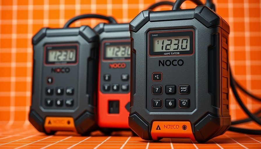 Affordable NOCO jump starters under 100 in vibrant display.