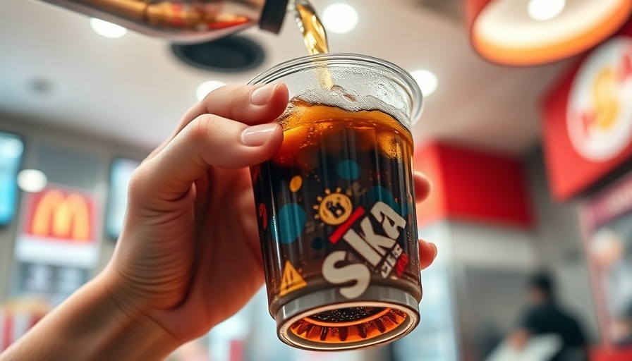 Hands filling a cup with soda from dispenser, diet drinks liver disease risk.