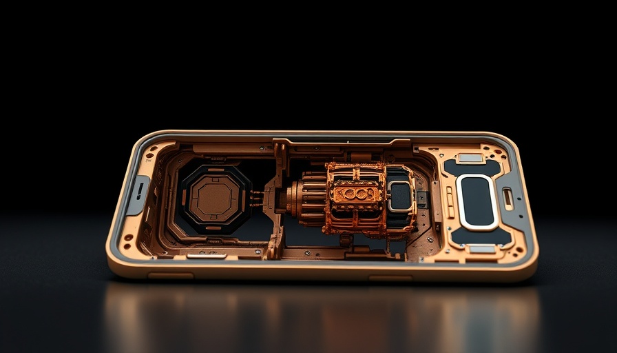 iPhone Fold 2026 frame with intricate design and bronze color.