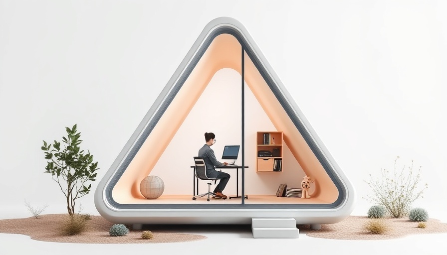 Modern triangular mini house interior showcasing space efficiency.