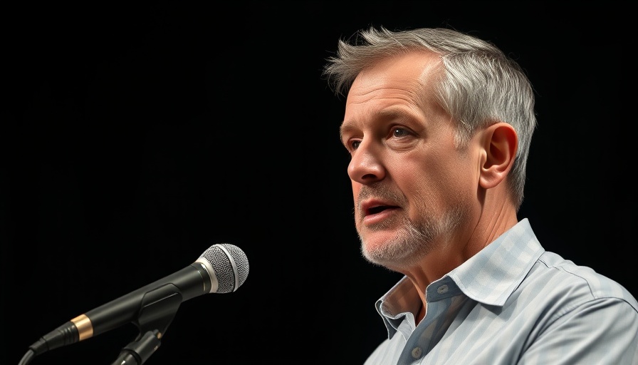 Man discussing anti-inflammatory food into a microphone.