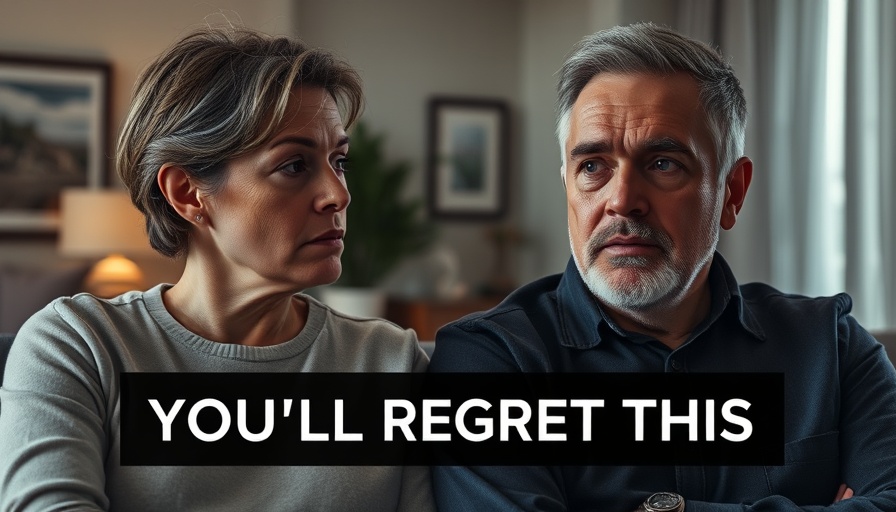 Middle-aged couple discusses retirement regrets, Endless Bucket List for Retirement.