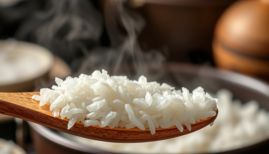Steaming hot rice in a spoon above a pot, related to Ben's Original recall.