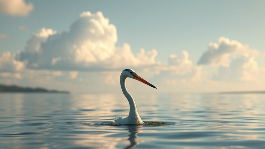 Person releasing bird into lake, saving wildlife one animal at a time.
