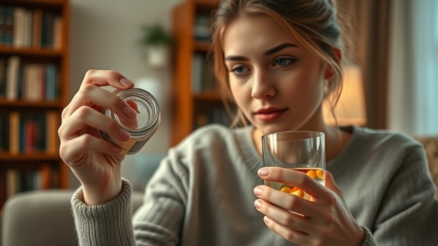 Woman considers the impact of medications on gut health in a cozy setting.