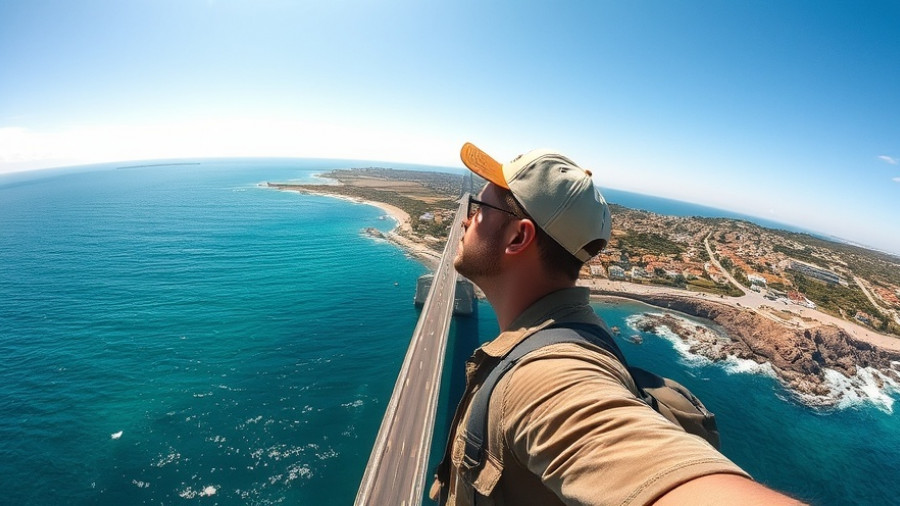 Aerial view of Grand Isle, Louisiana during a road trip