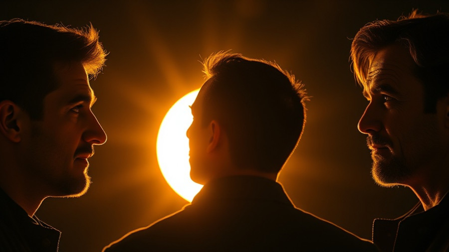 Infrared light impact on health concept image with thoughtful expressions.