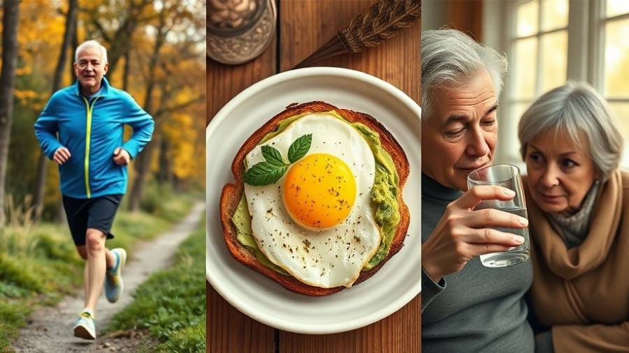 Viral morning wellness routine with exercise, healthy food, and hydration.