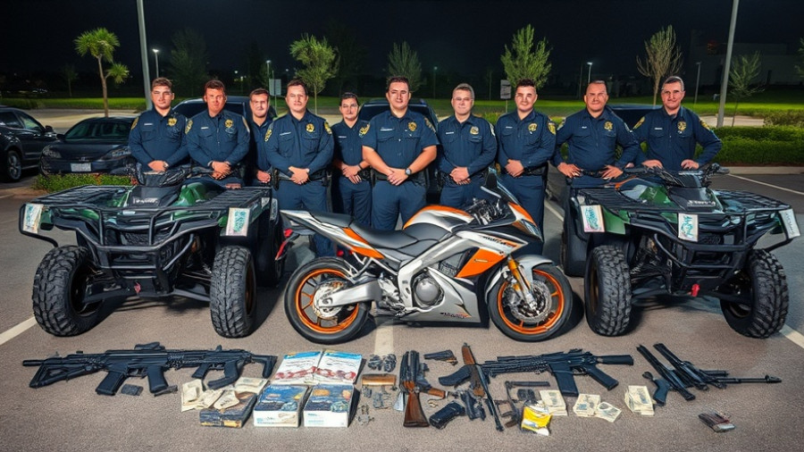 Police and confiscated ATVs, evidence in New Orleans