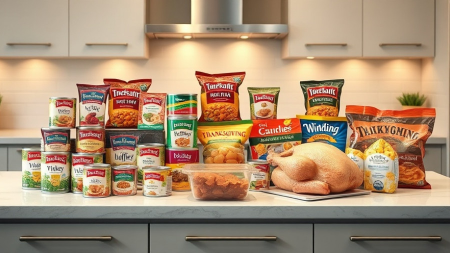 Assortment of Thanksgiving foods highlighting Walmart Thanksgiving meal offers 2025.