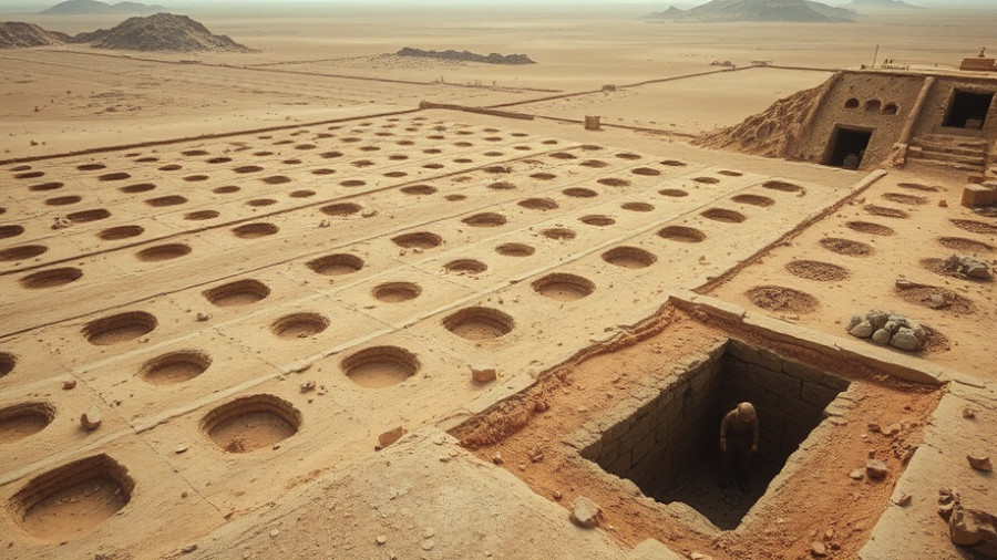 Archaeologist uncovers ancient tombs in Colossae with grid pattern.
