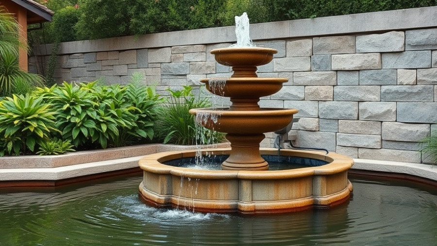 Elegant backyard water fountain ideas with tiers and modern design.
