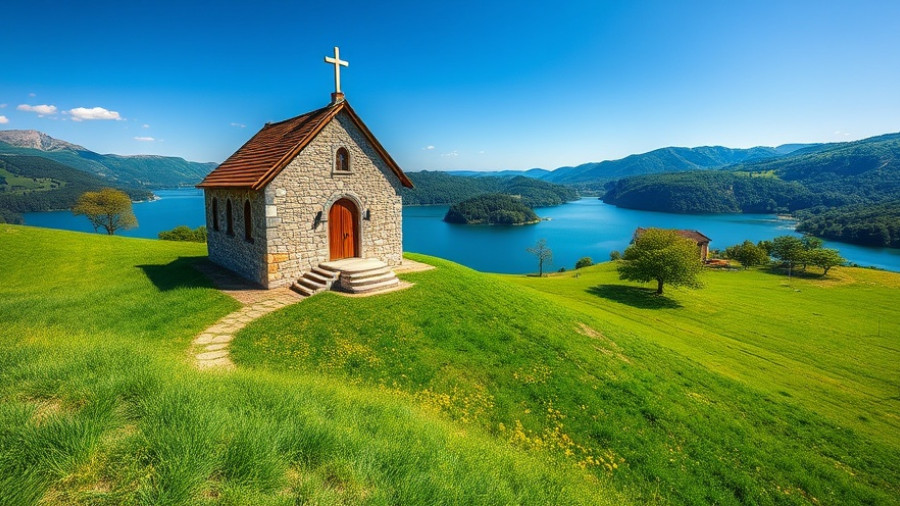 Charming chapel with lake view in Branson, Missouri.