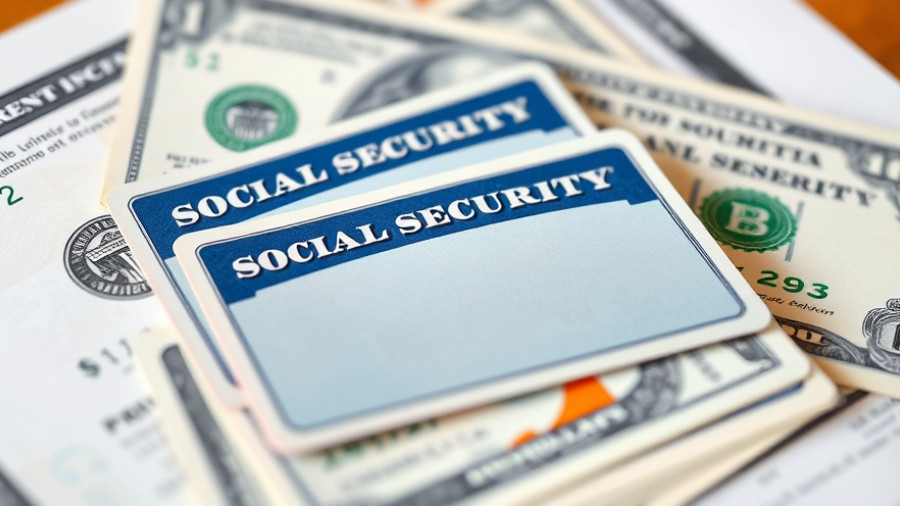 Social Security cards and US dollars highlighting cost-of-living adjustment.