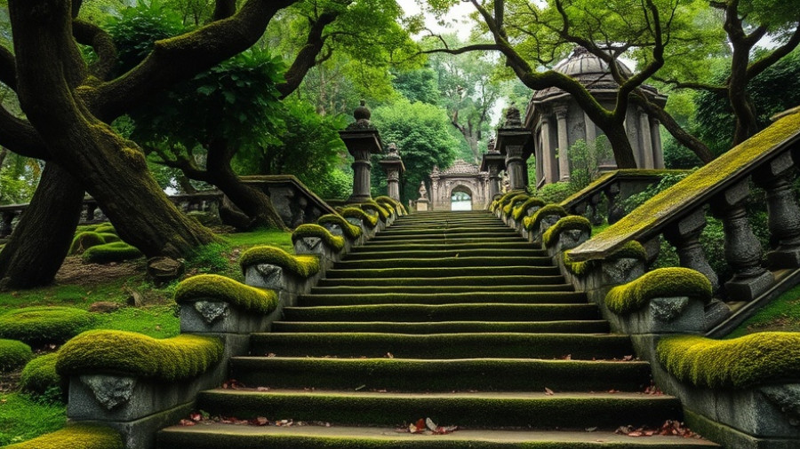 Restoring a Forgotten Vintage Garden with mossy steps and ancient trees.