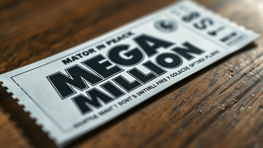 Mega Millions jackpot winner October 2025 ticket close-up.