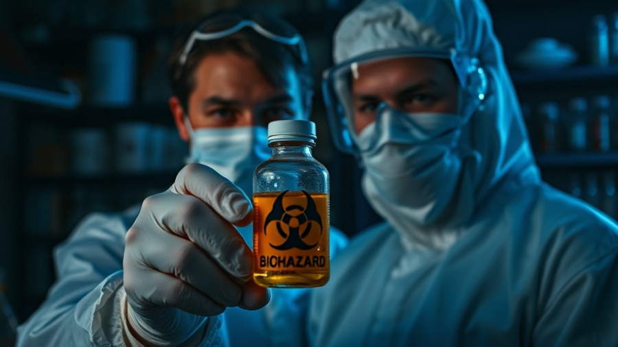 Understanding Tuberculosis: Scientist in protective gear with biohazard vial in lab.