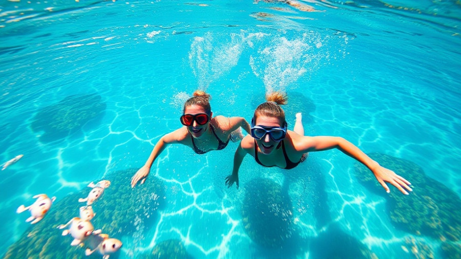 Snorkelers exploring clear waters in the Caribbean, 2025.