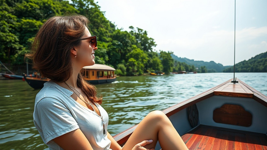 Houseboat Adventures in Louisiana with a woman enjoying the scenery.