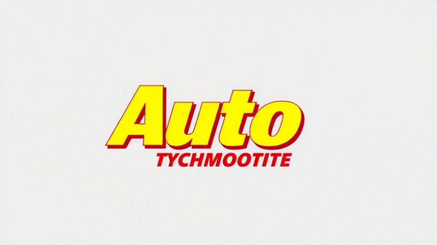 Auto sales logo with bold yellow and red text promoting car selling.