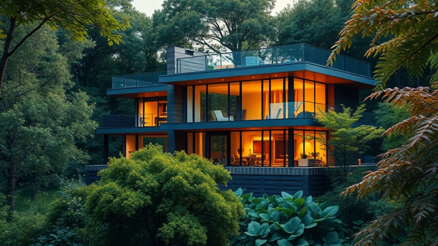 Modern home tour in North Carolina showing sleek, contemporary architecture.