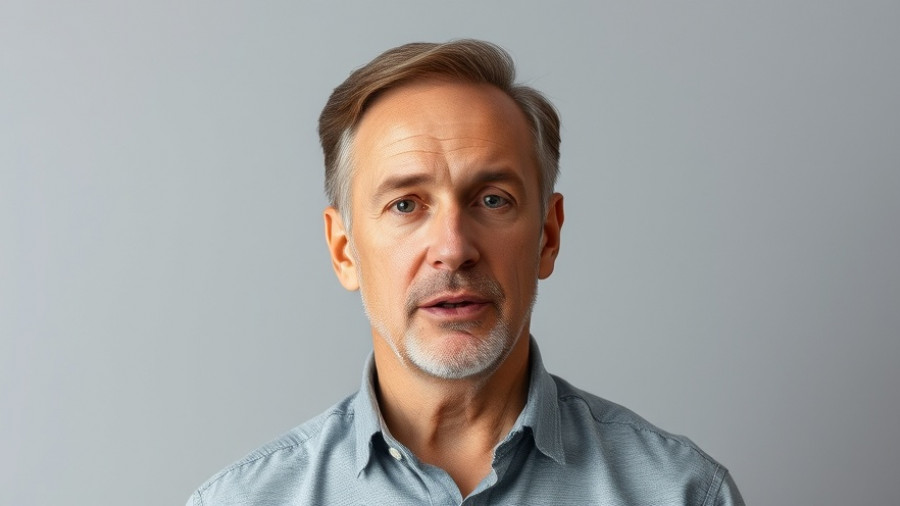 Middle-aged man discussing importance of calcium after 60.