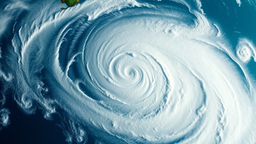 Hurricane Melissa approaching Jamaica, satellite view.