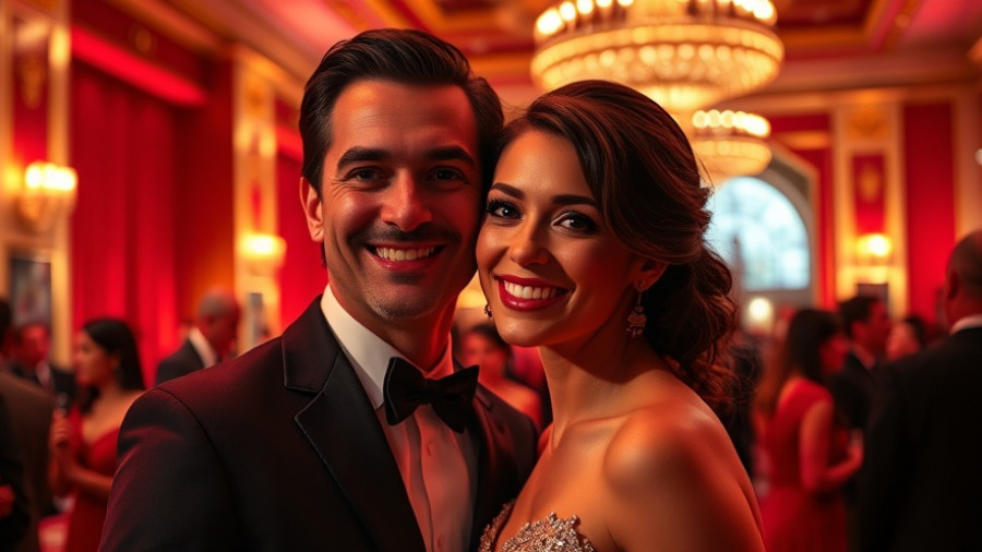 Elegant couple smiling at formal event, Chris Evans welcomes first child.