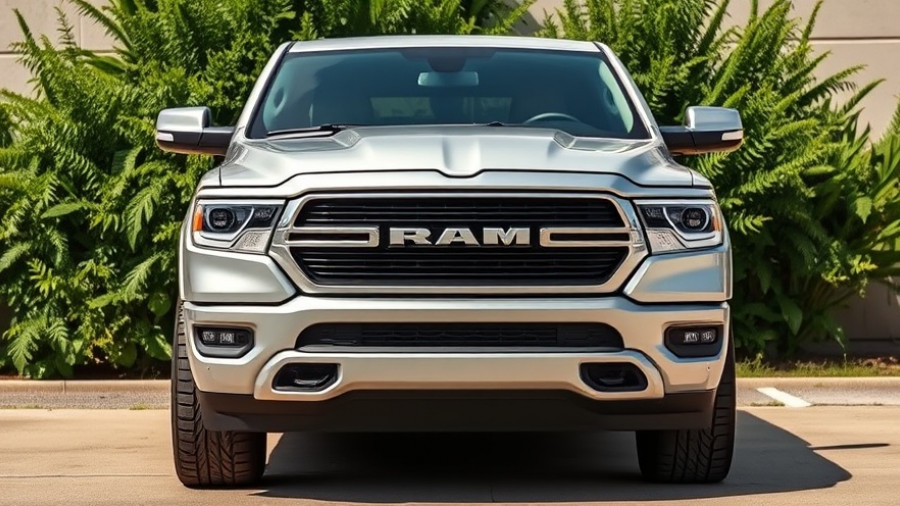 Silver Ram SUV front view during launch event.