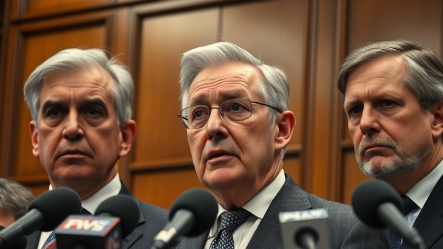 Three men discussing at a press podium, related to filibuster.