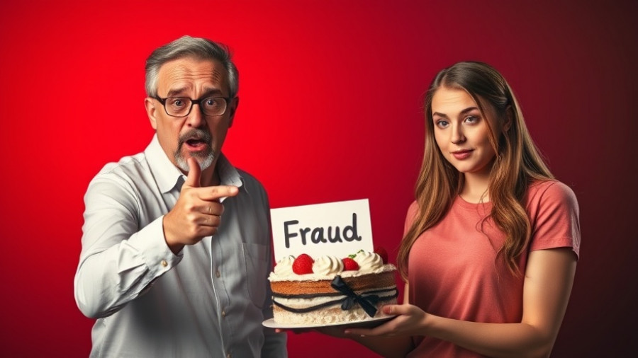 Big Pharma Buys Social Media Influencers concept with labeled fraud cake influencer.