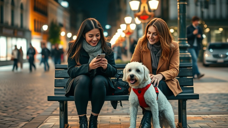 Two women in Bolzano with dogs on a bench.