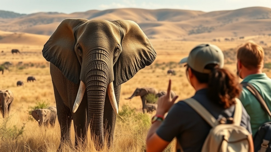 Tanzania travel advisory 2025: Safari tour with elephant watching in sunny savannah.