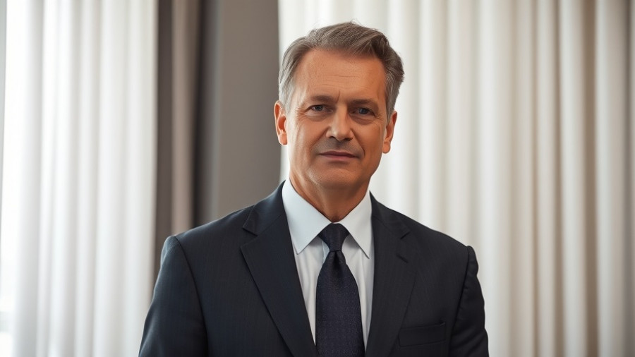 Mature man in suit in front of white drapery background - Jon Stewart's contract for The Daily Show extended.