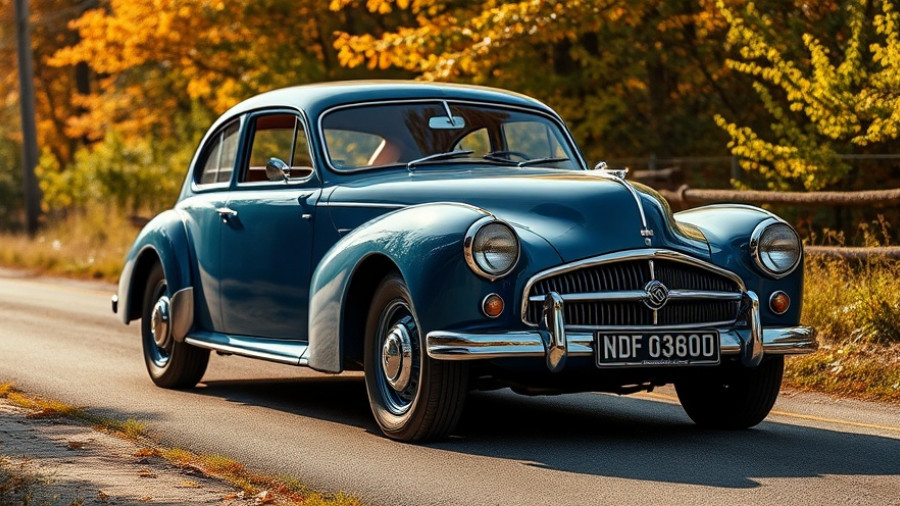 Classic vintage car for sale in rural setting, buy used cars.