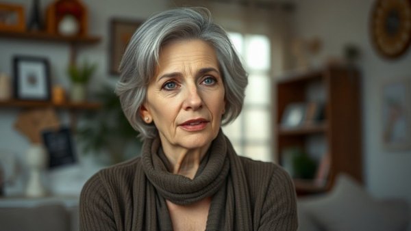 Confident middle-aged woman discussing what women don't know about retirement.