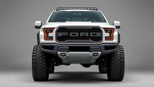 Rugged new truck showcased in studio for new car reviews.