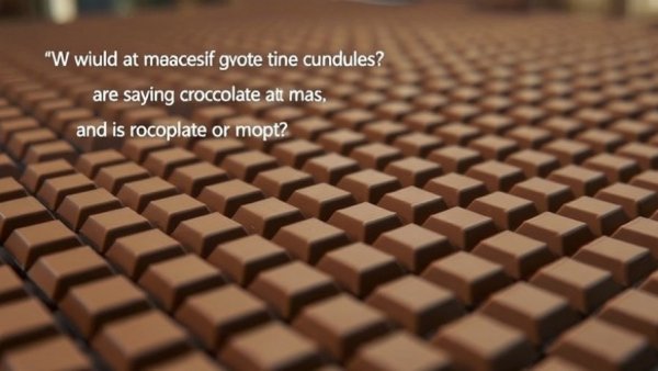 Mass-produced chocolate squares highlighting health risks of processed foods.