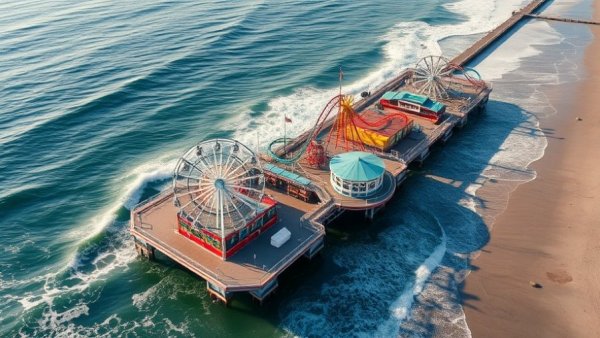 Exciting things to do in Galveston, Texas: Pier with attractions.