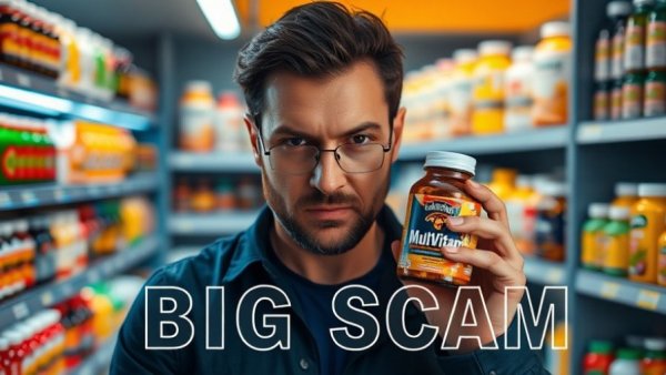 The ugly truth about multivitamins displayed with skepticism.