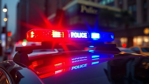 Police lights during Tickfaw deputy-involved shooting scene.