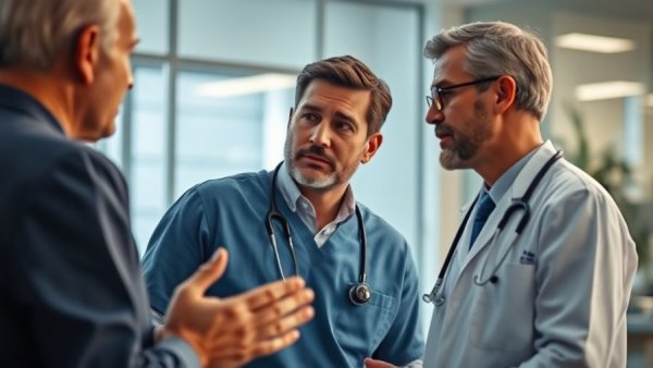 Medical consultation discussing bladder cancer treatment options.