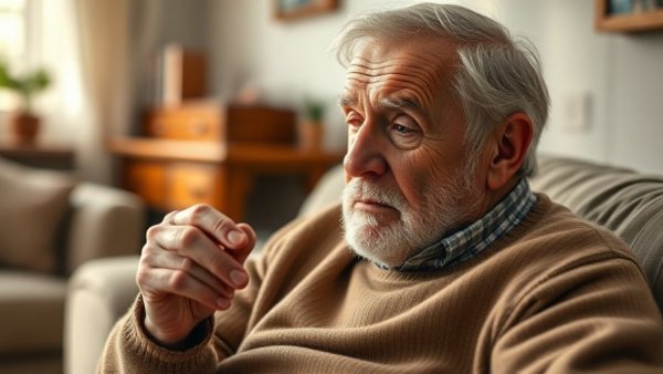 Elderly man taking vitamin D3 pill to reduce heart attack risk