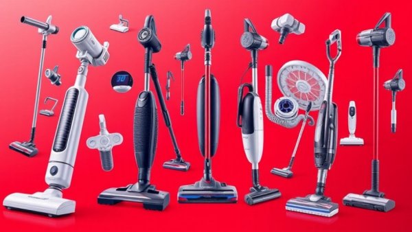 Modern vacuum cleaners collage highlighting Black Friday vacuum deals.