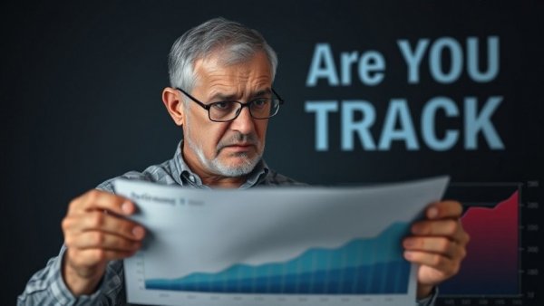 Concerned man analyzing retirement savings graph, addressing mistakes for those over 55.