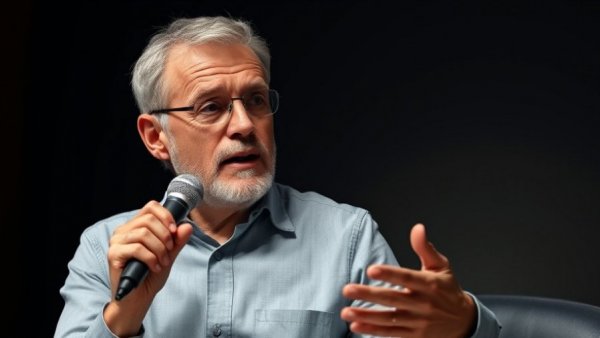 Middle-aged man discussing magnesium deficiency in the elderly, focused expression.