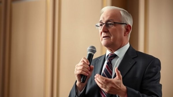 Distinguished gentleman speaking at CDC appointment, candid indoors.