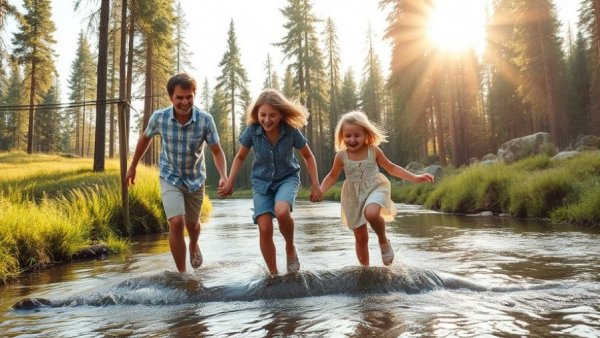 Family enjoying national park adventure, highlighting affordability of park passes.