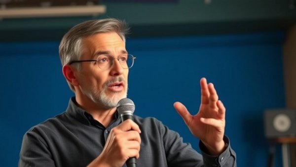 Middle-aged man explains health insights in studio setting.