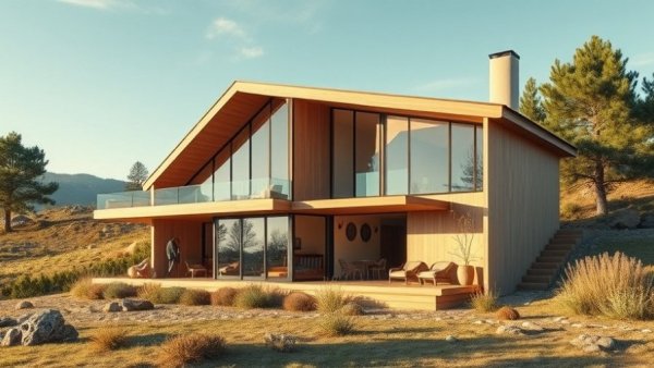 Sustainable smart home with sleek design elements